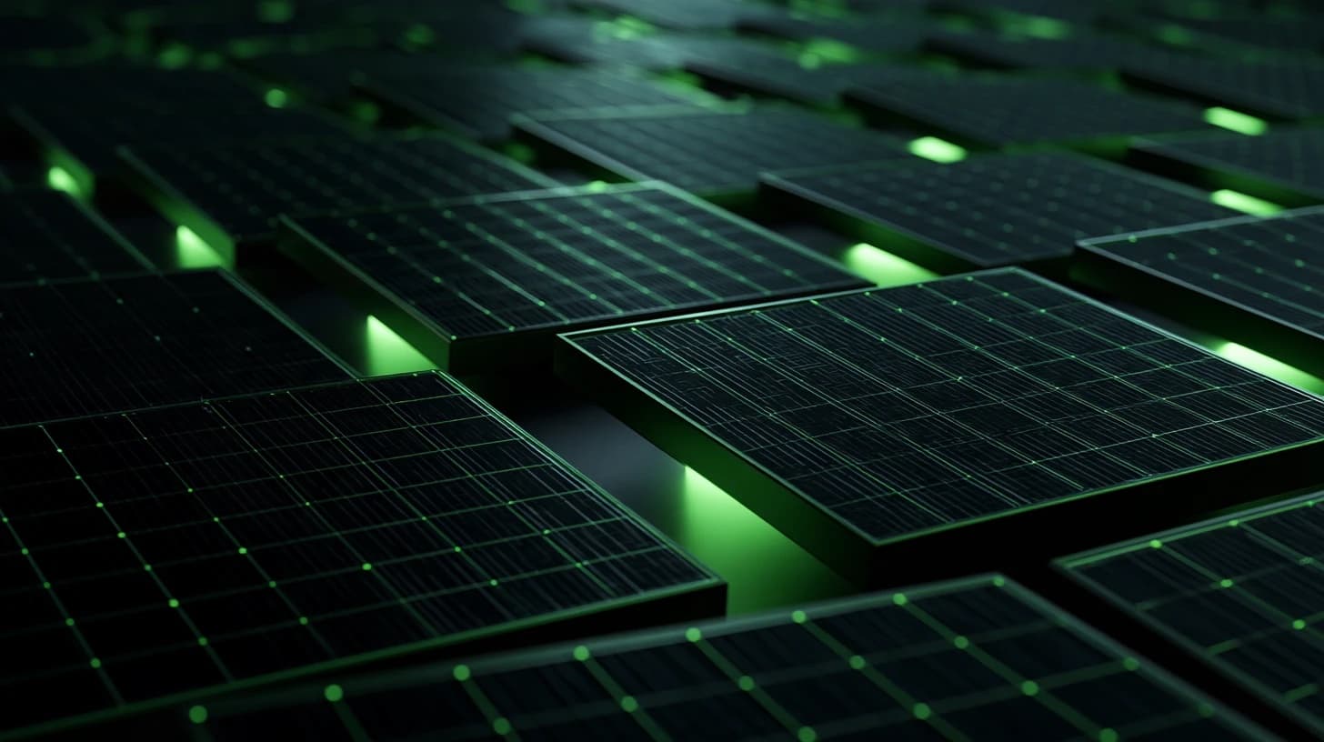 Solar panels feeding the Cobble fleet